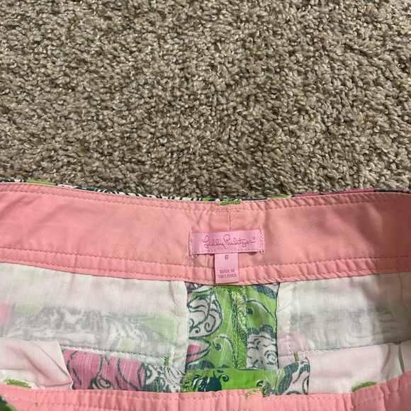 LILLY PULITZER The Callahan Shorts Bloomin' Cacoonin' Print Pink Green Floral 6 - Picture 5 of 9